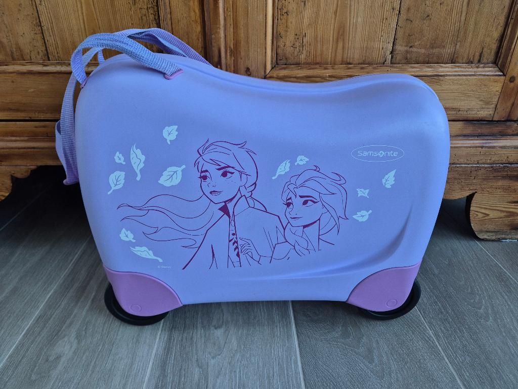 Valise enfant samsonite reine des neiges, Enlèvement, Comme neuf, Plastique dur, Roulettes