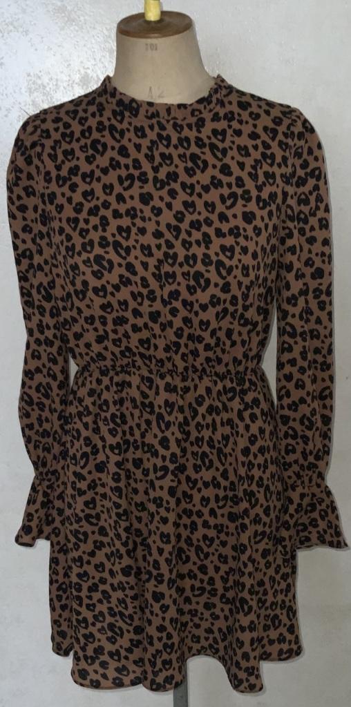 Jurkje van Loavies met luipaardprint, Kleding | Dames, Bruin, Verzenden, Maat 36 (S), Loavies