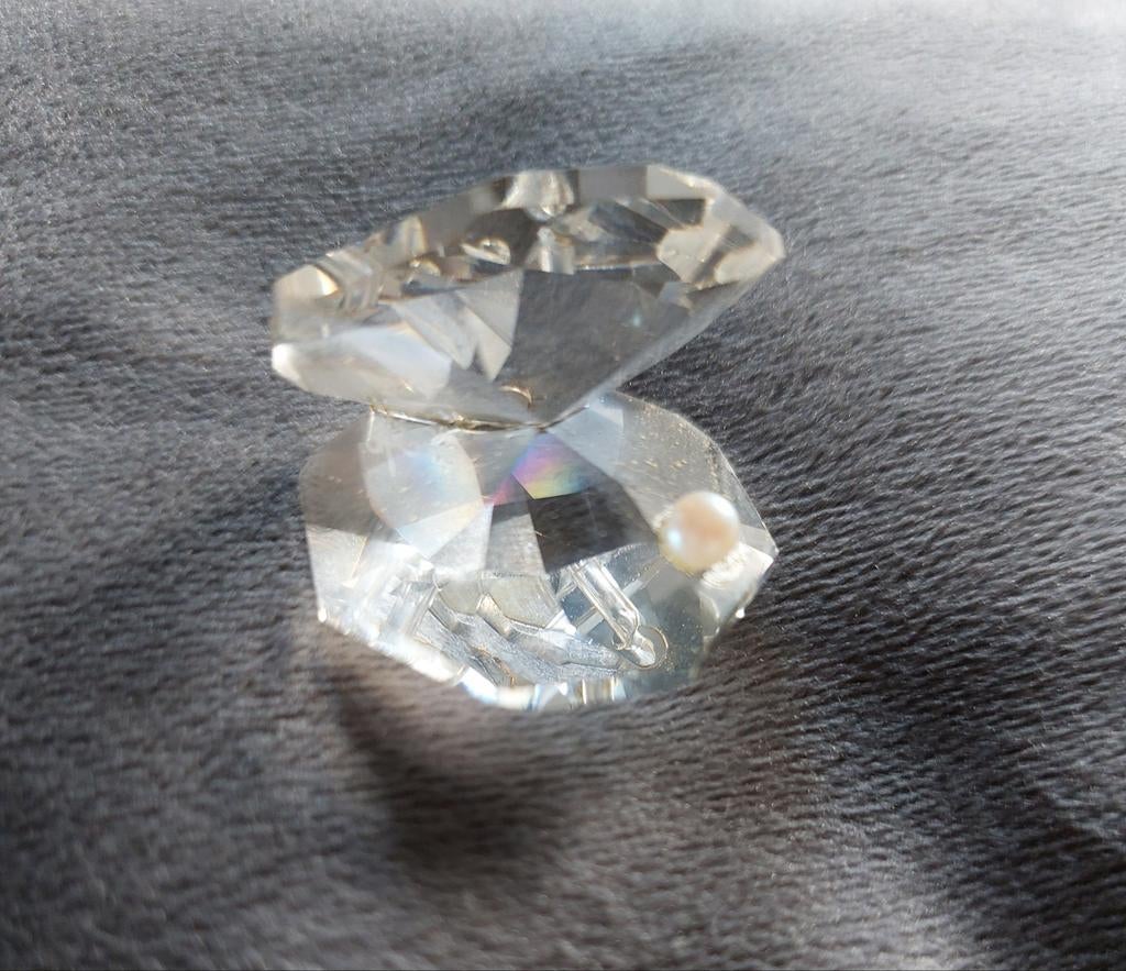 Kristal glas oester met parel, Antiek en Kunst, Ophalen of Verzenden