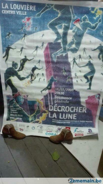 Affiche "Catch the moon" 2000La Louvière, Verzamelen, Gebruikt