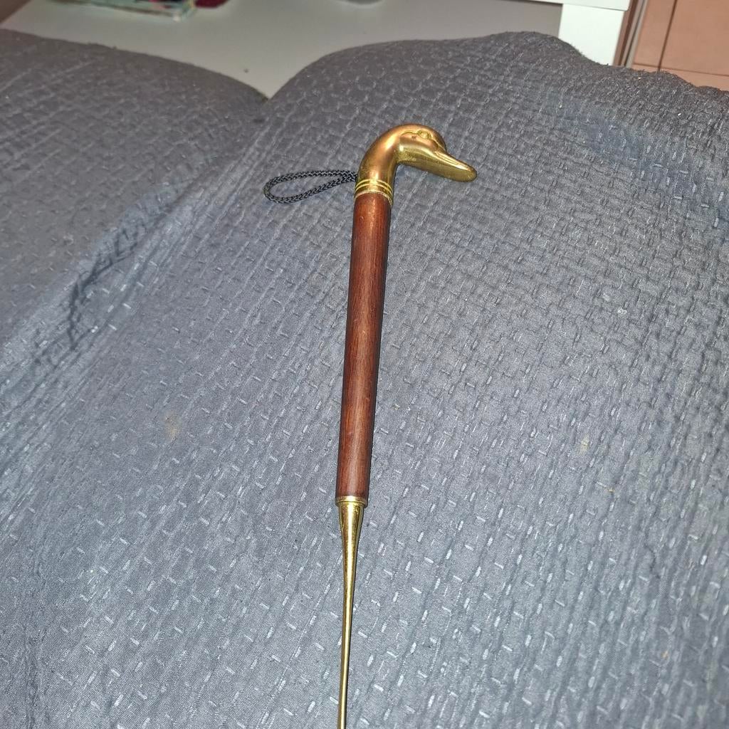 vintage massief messing schoenlepel, Ophalen of Verzenden