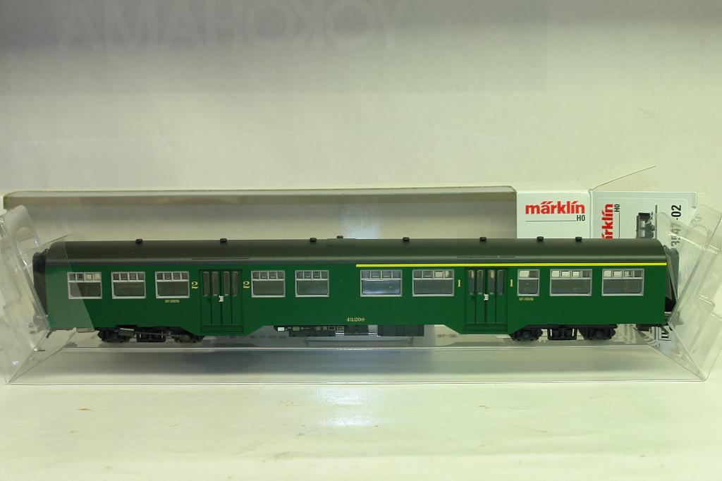 TRIX CC/DC 43547-02 M2 VERTE 1/2 CL SNCB NMBS ECLAIREE, Enlèvement ou Envoi, Wagon, Comme neuf, Courant continu ou Courant alternatif
