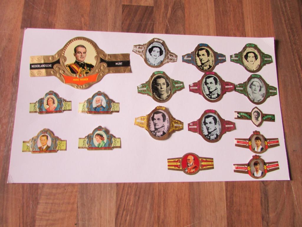 SIGARENBANDEN, kONINGEN, PRINSEN, PRINSESSEN, Verzamelen, Rookartikelen, Aanstekers en Luciferdoosjes, Ophalen of Verzenden, Zo goed als nieuw