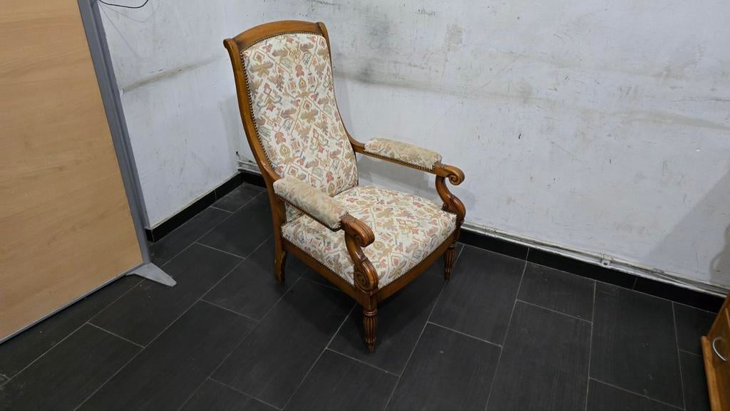 Fauteuil Voltaire, de style Louis-Philippe,en parfait état L, Enlèvement ou Envoi