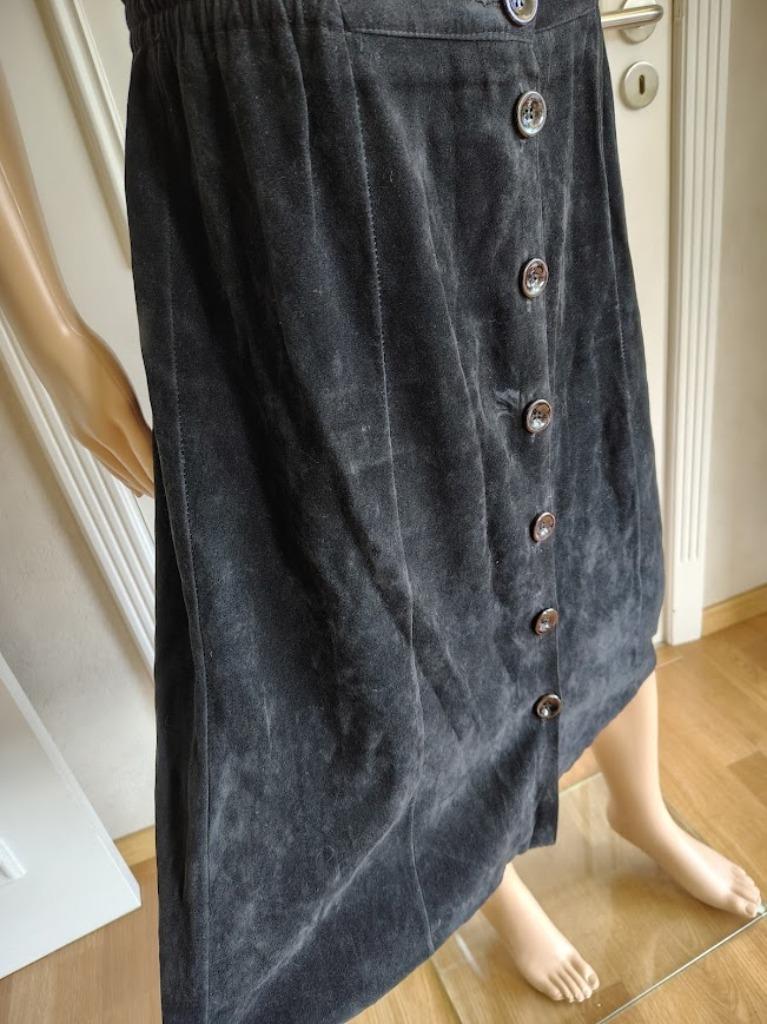vintage fluwelen ? floeren ? rok, Kleding | Dames, Verzenden, Zwart, Maat 42/44 (L), Zo goed als nieuw