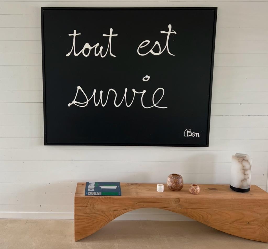 Schilderij BEN - origineel groot kunstwerk Ben Vautier, Ophalen