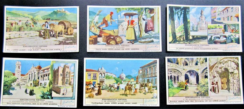 Liebig prenten "Schilderachtig Portugal", Verzamelen, Foto's en Prenten, Zo goed als nieuw, 1940 tot 1960, Prent, Buitenland