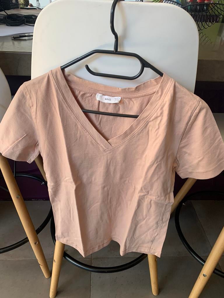 T-shirt mng zalmroze maat S, Kleding | Dames, Overige kleuren, MNG, Ophalen of Verzenden, Maat 36 (S)