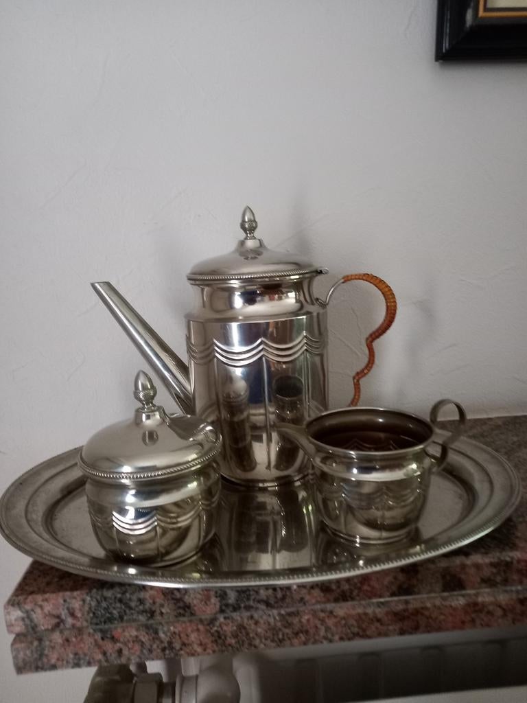 Koffiezet met schaal, Antiek en Kunst, Ophalen of Verzenden