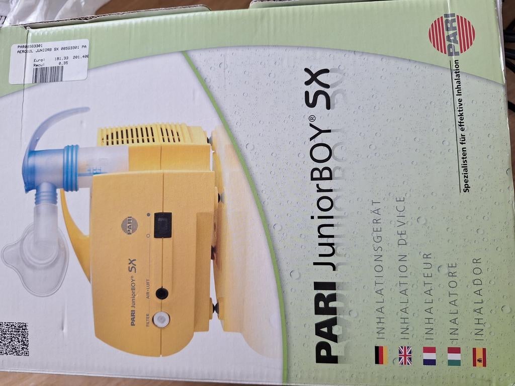 Pari juniorboy sx - aerosoltoestel, Kinderen en Baby's, Ophalen, Zo goed als nieuw
