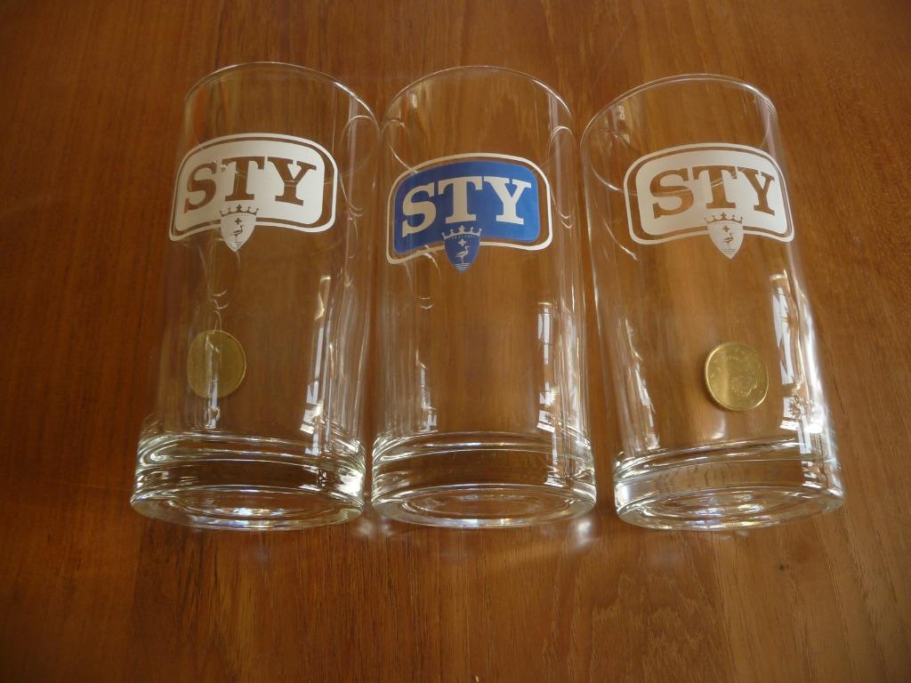 3 verres de SPY blanc et bleu, Enlèvement ou Envoi, Comme neuf, Verre ou Verres, Autres marques