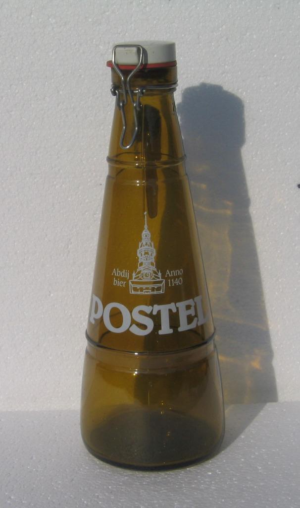 BIERFLES  ABDIJBIER  POSTEL  ( 198 ), Verzamelen, Biermerken, Ophalen, Gebruikt, Flesje(s), Overige merken