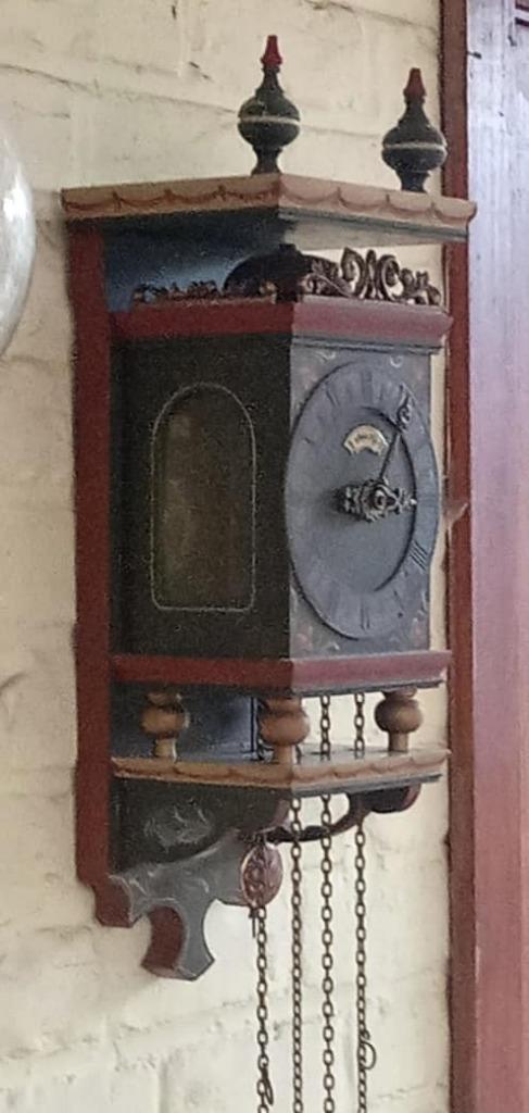 Mooie antieke Tempus Fugite wandklok, Antiek en Kunst, Antiek | Klokken, Ophalen