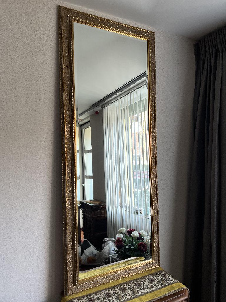 Miroir ancien Miroir vintage Bronze doré, Enlèvement, Bronze
