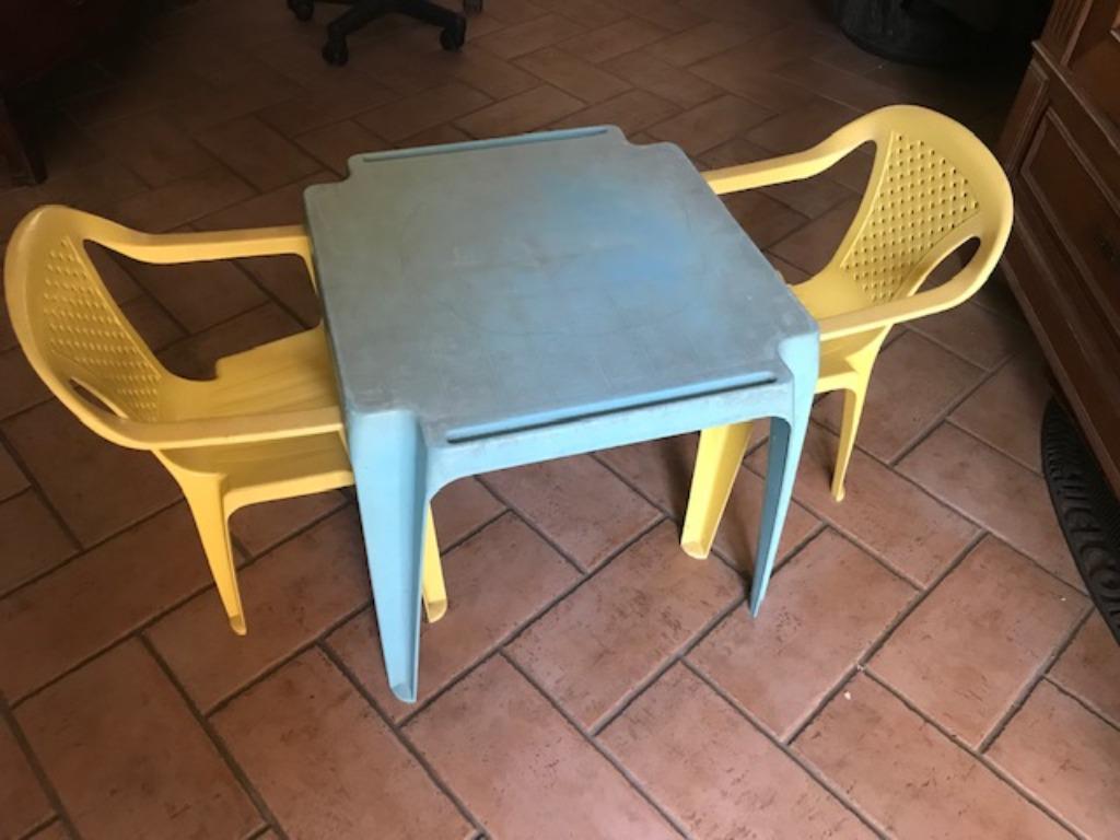 Set tafeltje + 2 stoeltjes (prijs totaal) (nr1916), Enlèvement, Utilisé