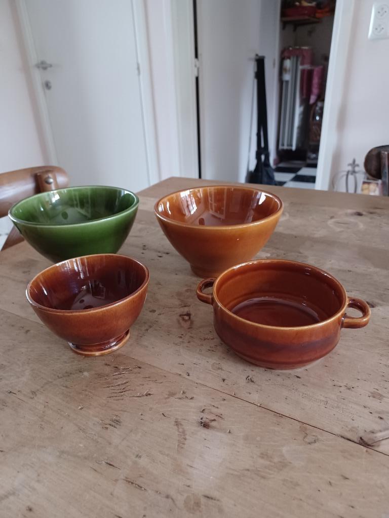 Servies bruin en groen vanaf 2 euro, Enlèvement ou Envoi