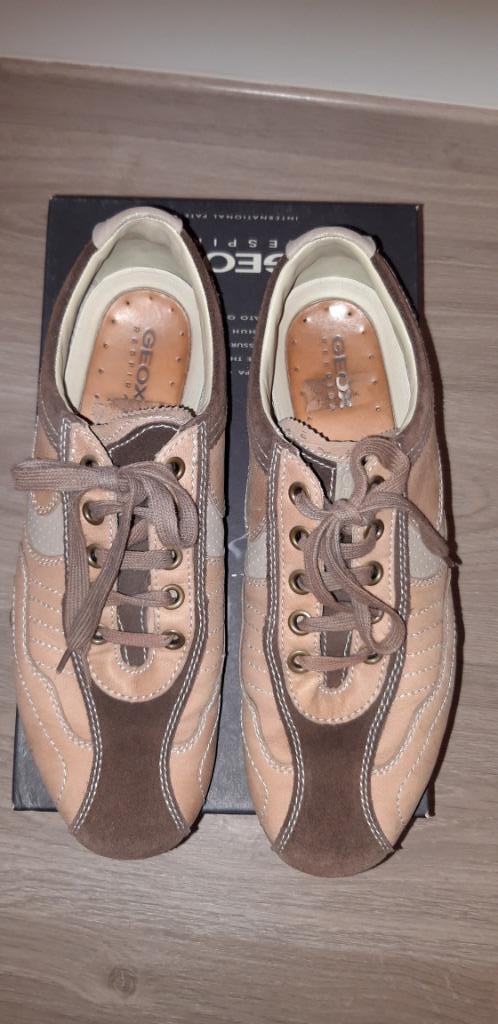 herenschoen/sneakers maat 45, merk Geox, Ophalen, Bruin, Zo goed als nieuw, Sneakers