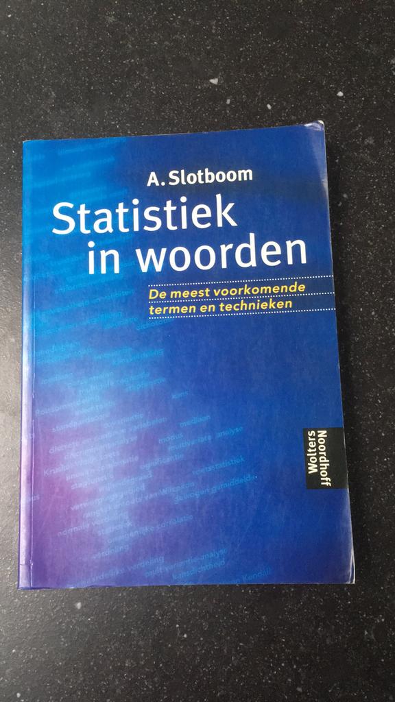 A. Slotboom - Statistiek in woorden, Ophalen of Verzenden, Zo goed als nieuw, A. Slotboom