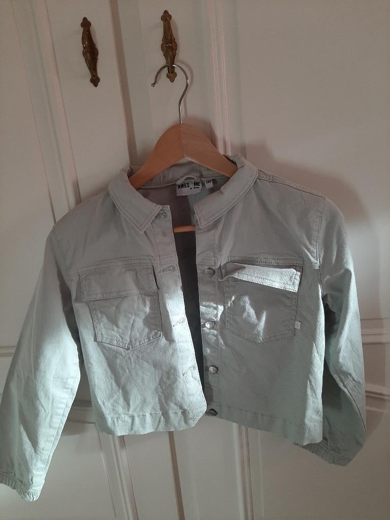 licht groen jeans jasje maat 140, Kinderen en Baby's, Ophalen, Overige typen, Meisje, Awesome by Someone