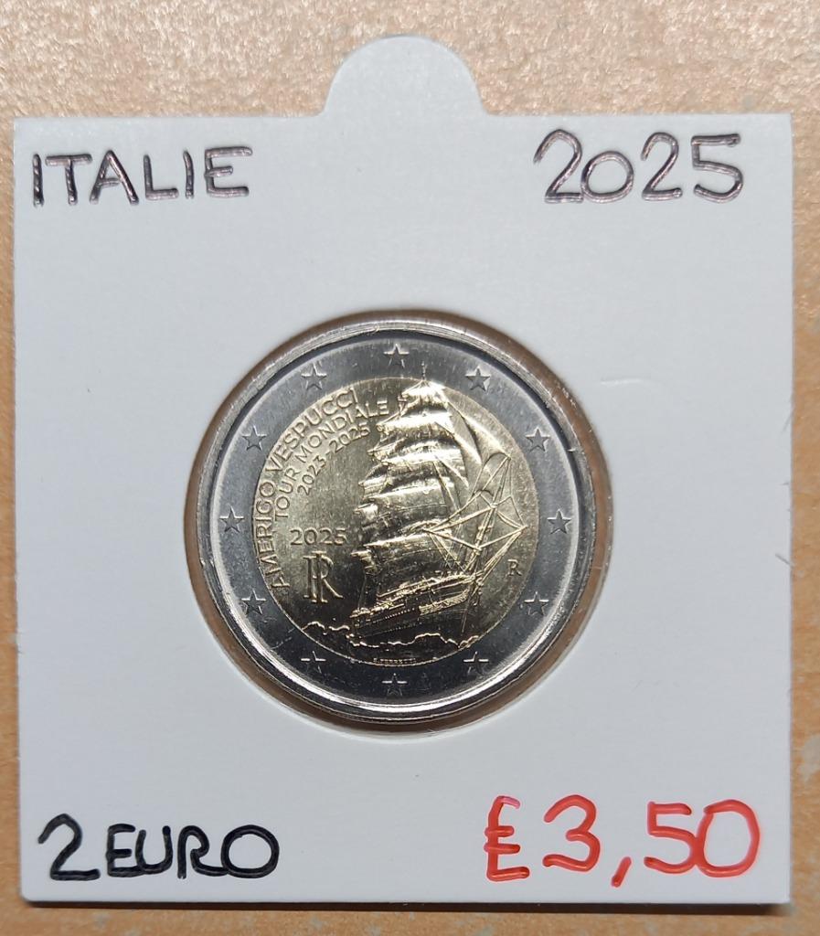 2 EURO 2025    ITALIE   AMERIGO VESPUCCI   UNC   € 3,50, Ophalen of Verzenden, Italië, 2 euro, Losse munt