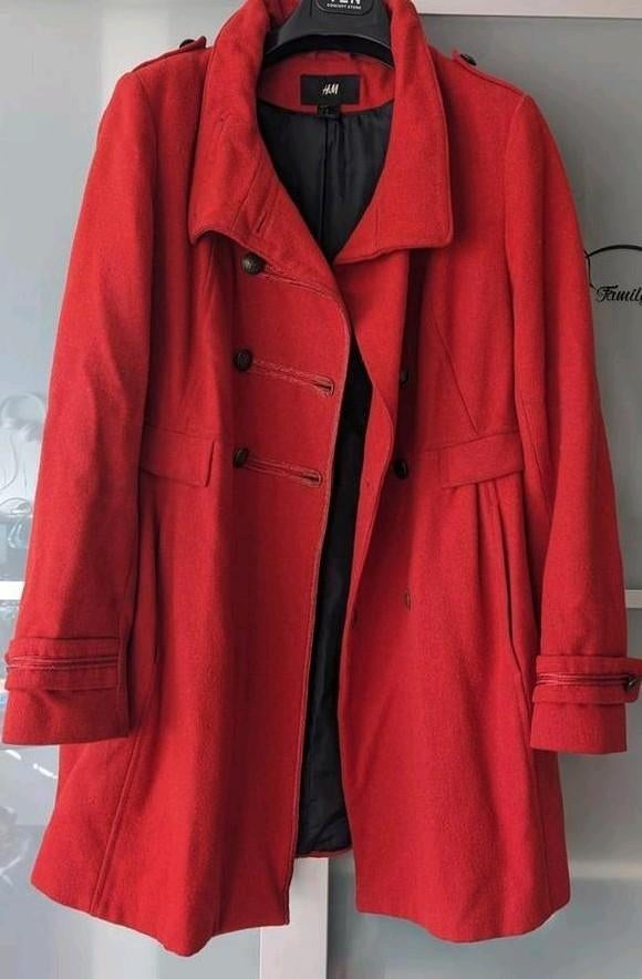 Veste printemps dame 40 - h&m - rouge - occasion., H&M, Enlèvement ou Envoi, Porté