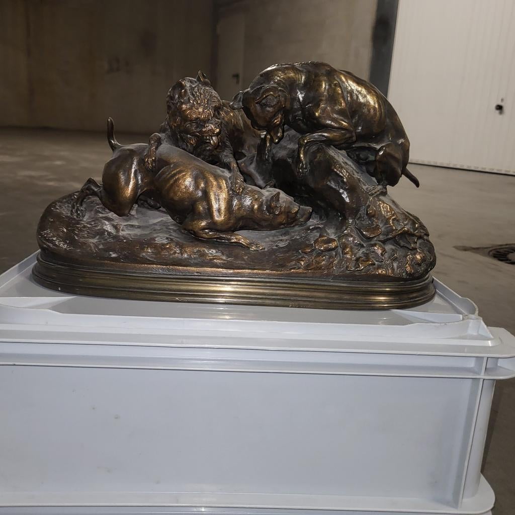 Bronzen sculptuur JP Mène., Antiquités & Art, Enlèvement