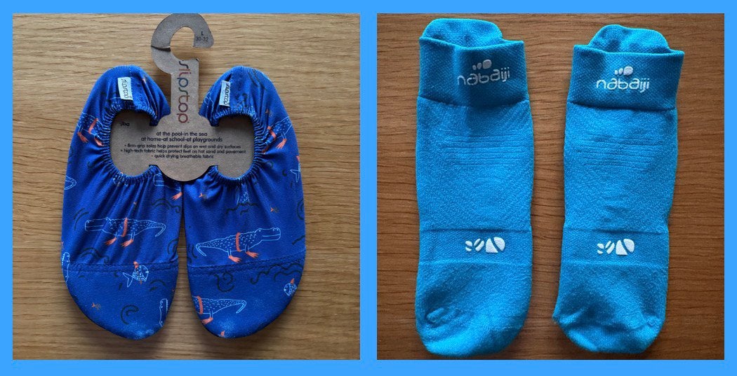 Lot de 2 paires de chaussettes de piscine antidérapantes 15&, Enlèvement ou Envoi, Utilisé, Enfant, Autres types