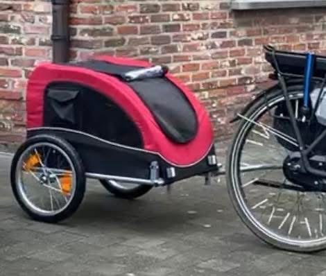 Honden fietskar / merk Trixie / middelgrote hond, Ophalen, Opvouwbaar, 20 tot 40 kg, Zo goed als nieuw