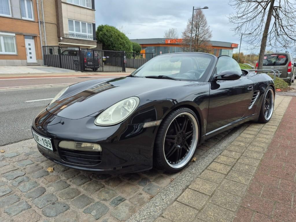 VERKOCHT Porsche Boxster 2.7 Benzine — Cabriolet, Auto's, Porsche, Achterwielaandrijving, Zwart, Zwart, Leder