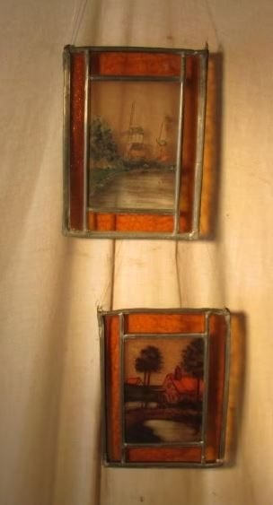 2x Glas in Lood - 16x11, Ophalen of Verzenden