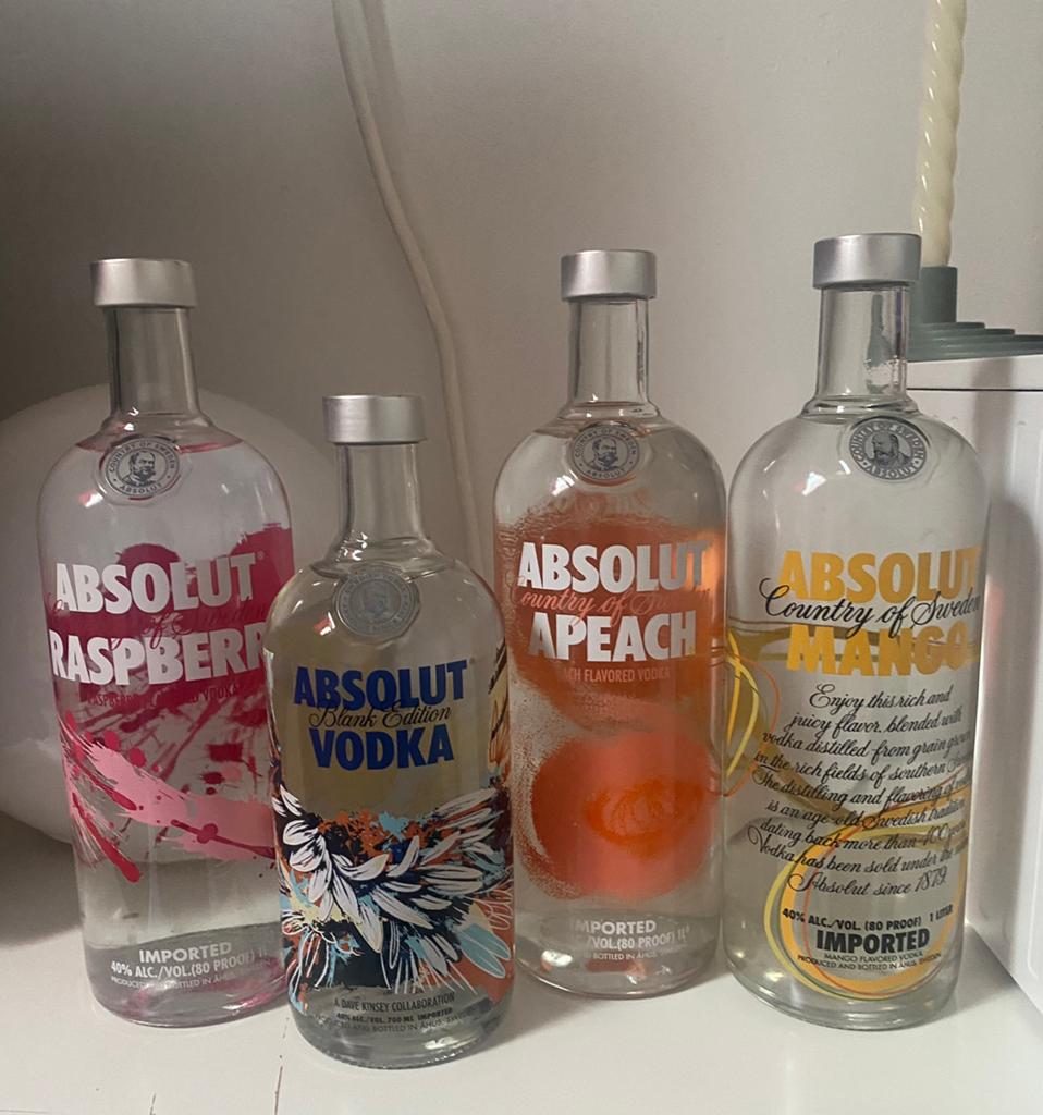 Absolut Vodka flessenset in beperkte oplage, Ophalen of Verzenden, Gebruikt
