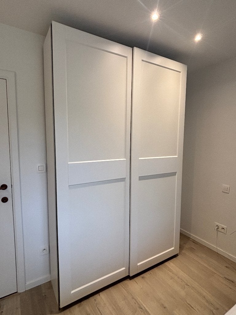 IKEA PAX kast 150 cm breed met schuifdeuren – wit, Ophalen, 100 tot 150 cm, 200 cm of meer, Landelijk