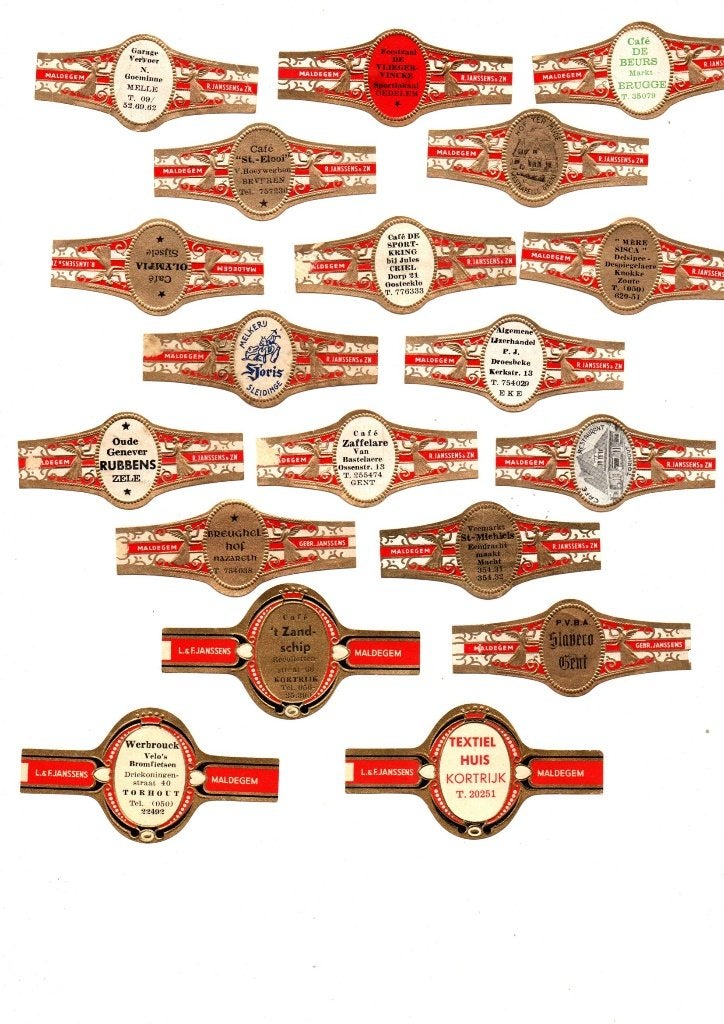 BRACELETS À CIGARES PUBLICITAIRES JANSSENS, Enlèvement ou Envoi, Comme neuf, Bagues de cigare