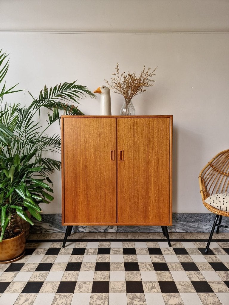 Vintage midcentury kast | schoenenkast | retro, Ophalen, Vintage