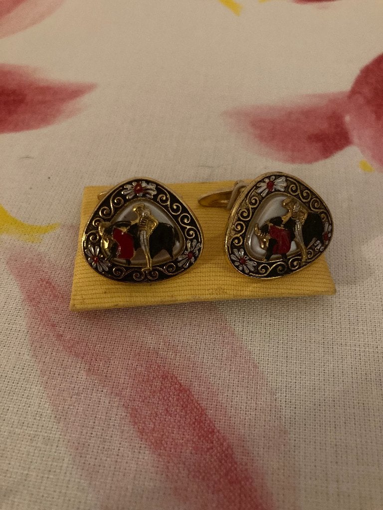 boutons de manchette vintage, Enlèvement ou Envoi, Comme neuf, Autres matériaux
