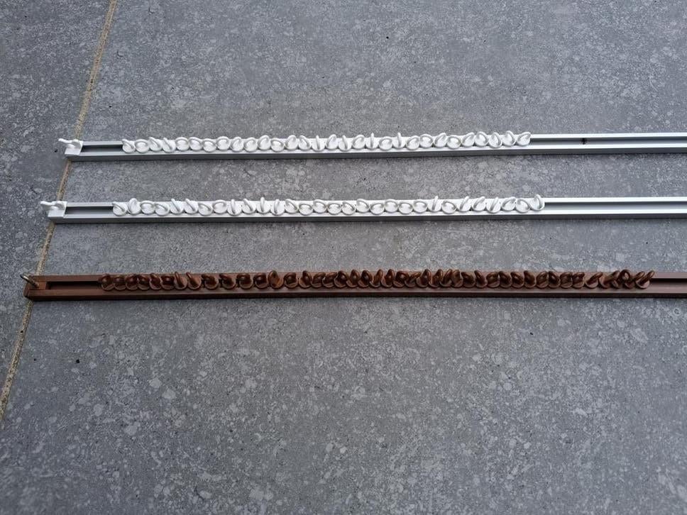 3 gordijnrails /2 x 210 cm/1 x 240 cm, Ophalen, Zo goed als nieuw, Overige kleuren