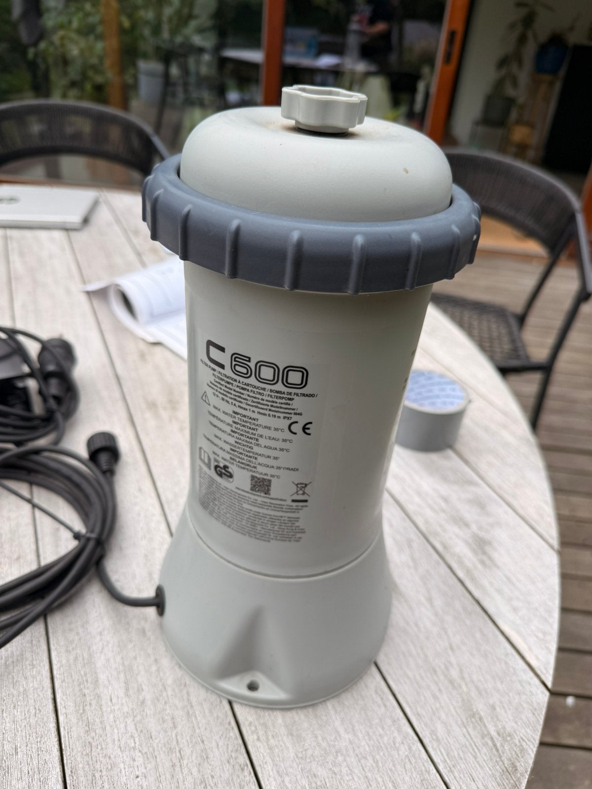 Intex C600 filterpomp met nieuwe filter, Tuin en Terras, Ophalen, Zo goed als nieuw, Filter
