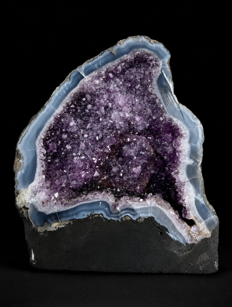 Grande géode améthyste du Brésil — 30 cm — 10,8 kg, Collections, Enlèvement, Minéral
