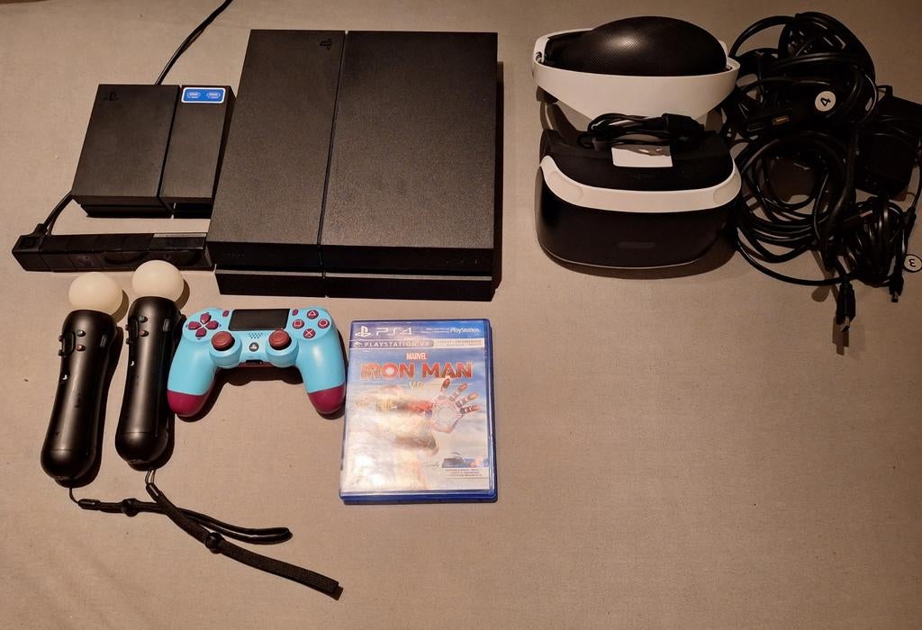 Ps4 + psvr, Ophalen of Verzenden, Zo goed als nieuw, Met 1 controller, Slim