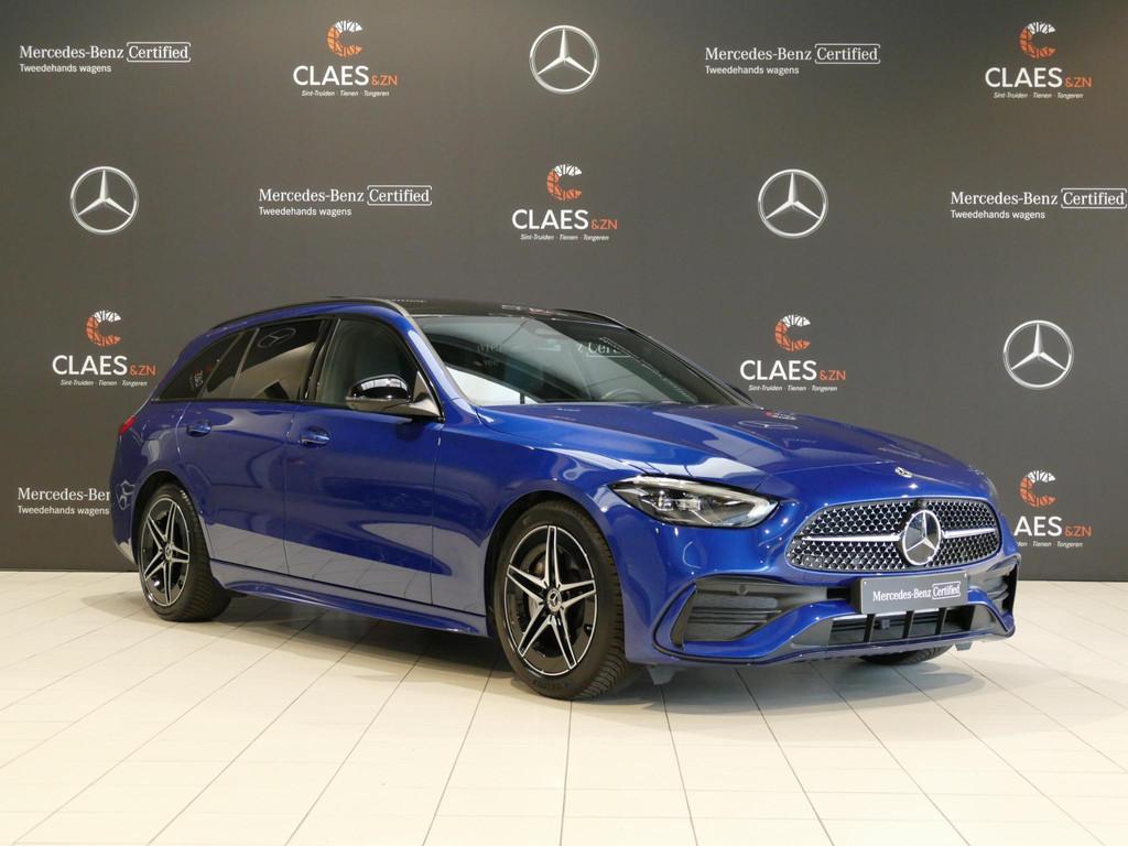 Mercedes-Benz C-klasse Break 200d AMG Line DOS 7876, Auto's, Mercedes-Benz, Automaat, 1780 kg, Zwart, 4 cilinders
