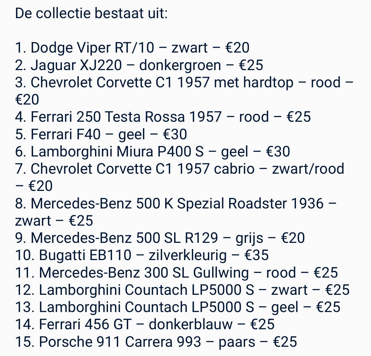 15 metalen modelauto’s 1:18 – Bburago – Fer, Lamb, Merc, Ophalen of Verzenden