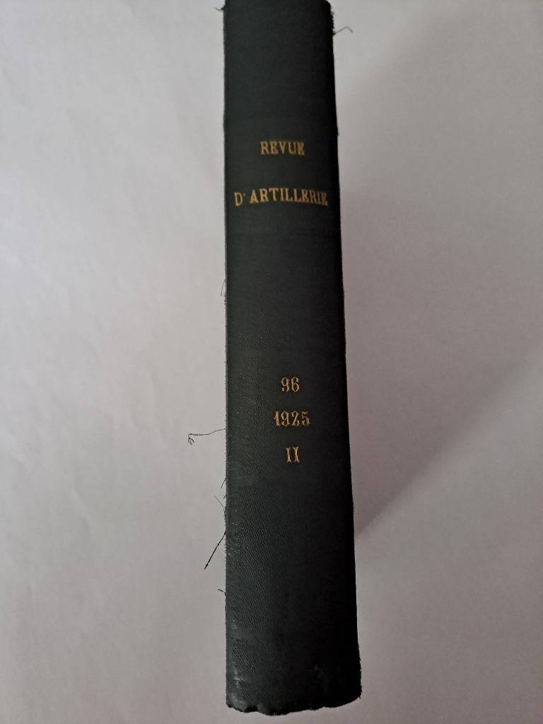 Revue d'artillerie, 1925, Avant 1940, Enlèvement, Utilisé, Berger-Levrault