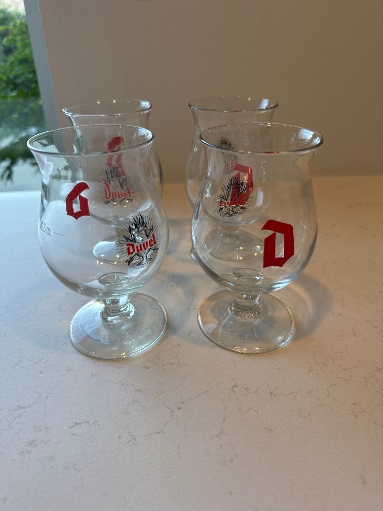 Duvel mini glas / apero 16,5cl, Ophalen of Verzenden, Zo goed als nieuw, Bierglas