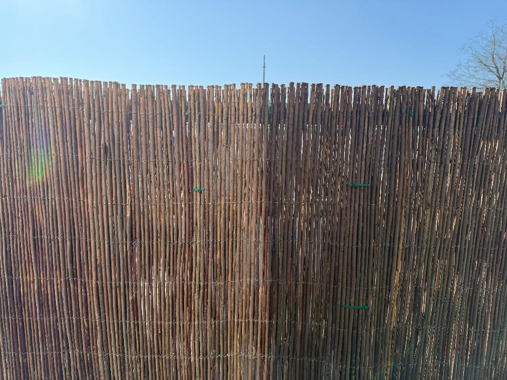 Wilgenmatten - balkon - terras afscherming. 9,80 M X 1 M, Tuin en Terras, Ophalen, Gebruikt