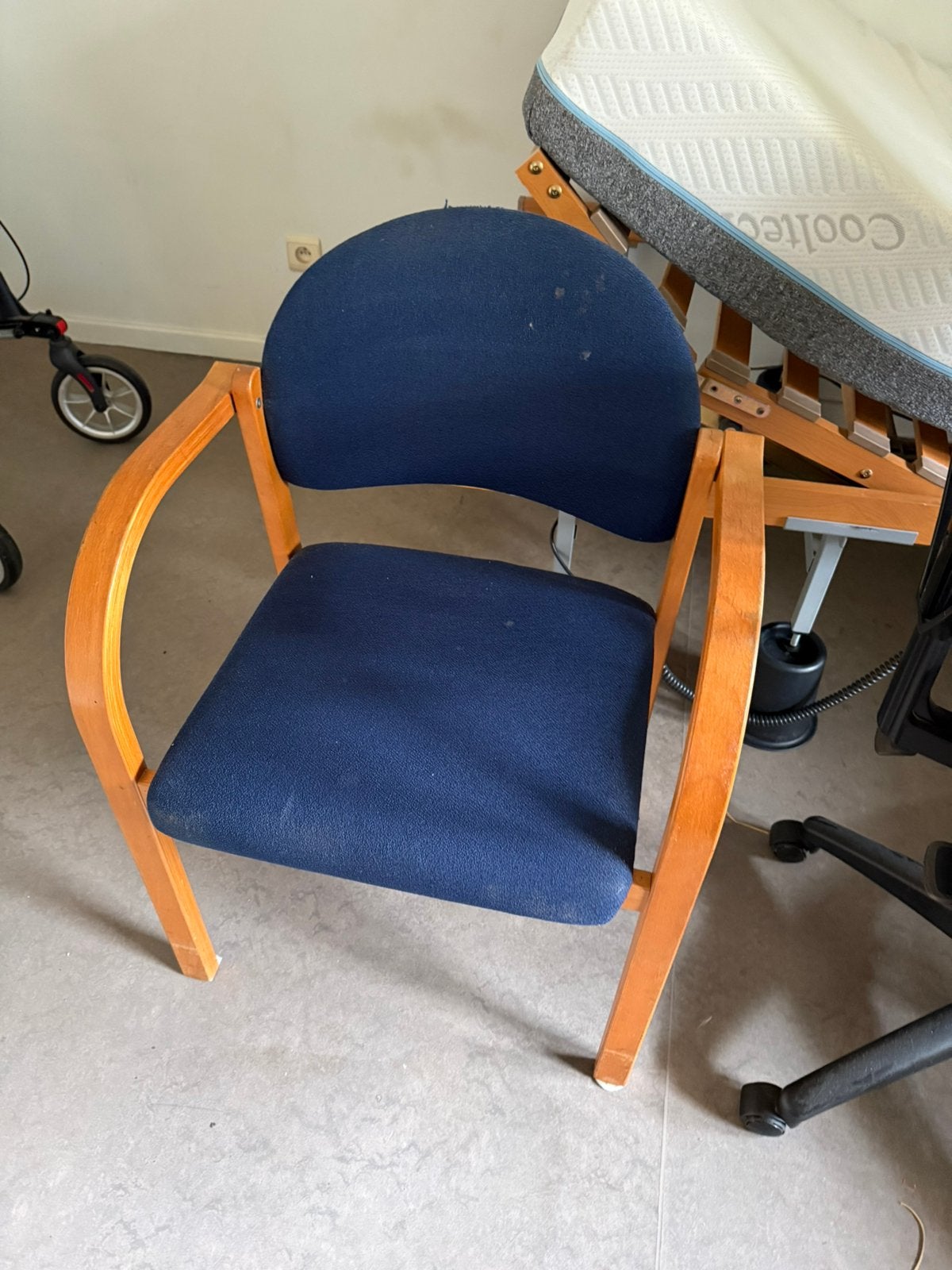 Stoel, Maison & Meubles, Chaises, Enlèvement, Utilisé, Bois, Bleu