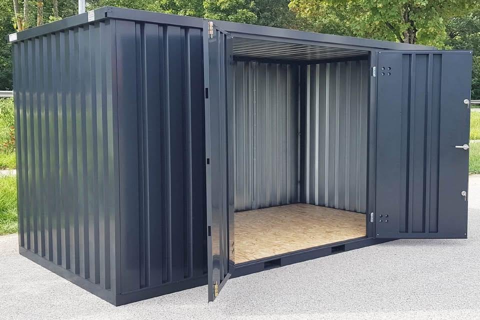 Zwarte dooscontainer van 2 m x 4 m, Doe-het-zelf en Bouw, Gereedschapskisten, Nieuw, Ophalen of Verzenden