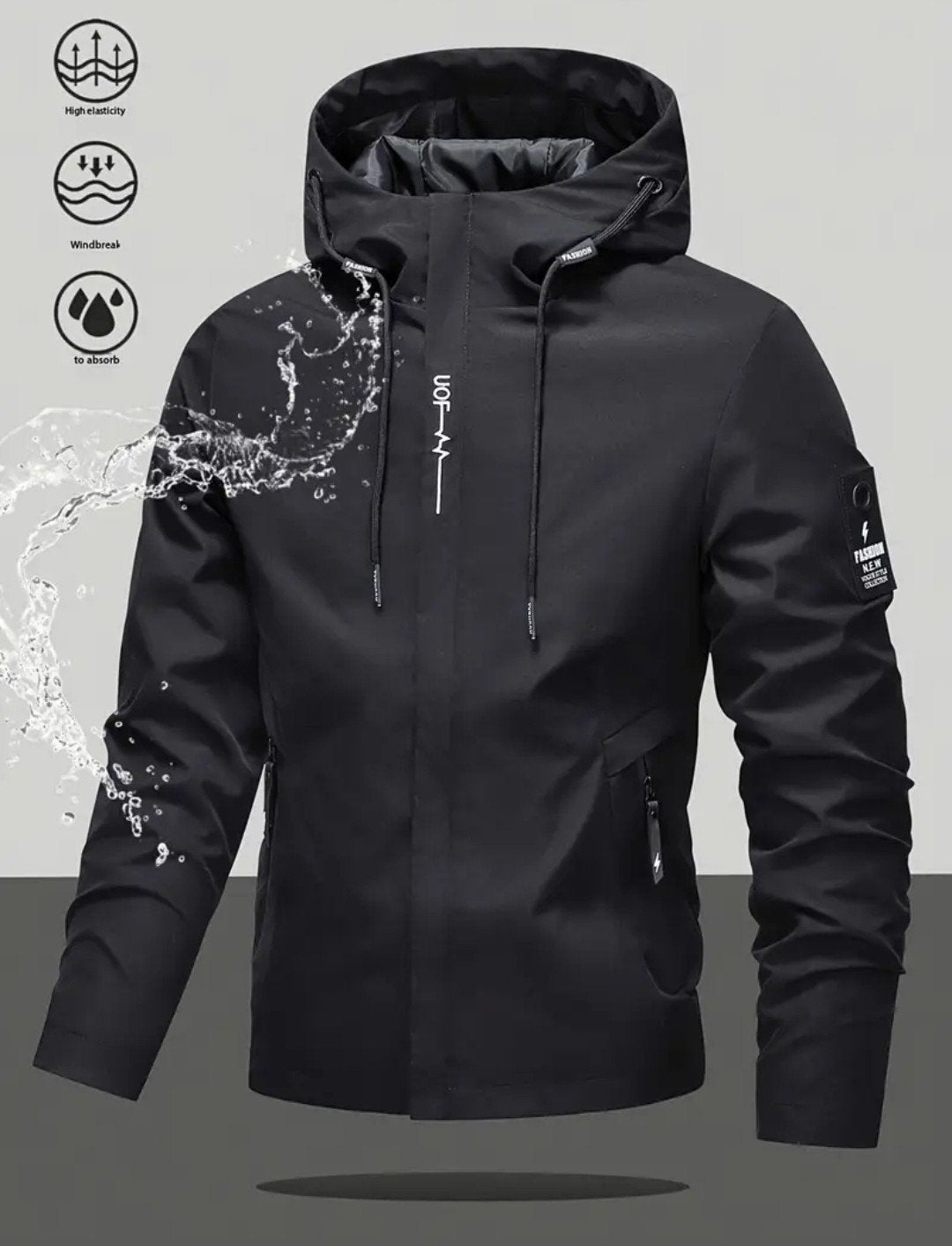 veste imperméable Zippée avec capuche taille XL, Enlèvement ou Envoi, Imperméable