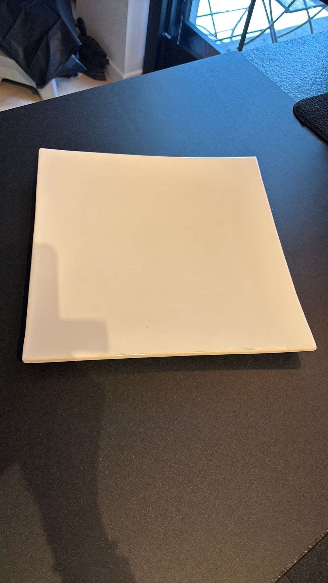 Vierkant wit porselein bord of schaal ASA, Huis en Inrichting, Keuken | Servies, Ophalen, Zo goed als nieuw, Bord(en), Effen