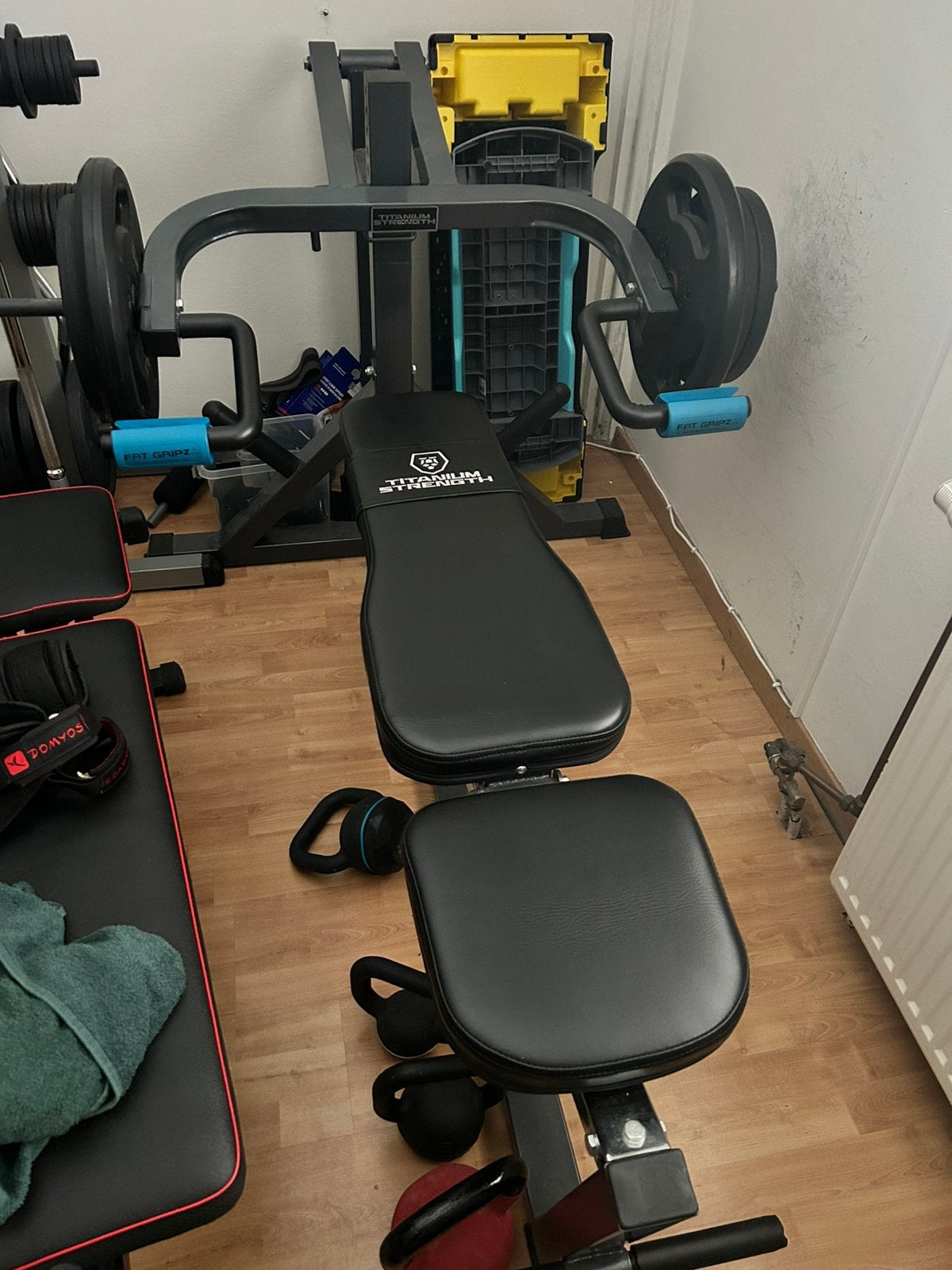 Presse pectoraux/épaules (bench press) titanium, Ophalen, Gebruikt, Borst
