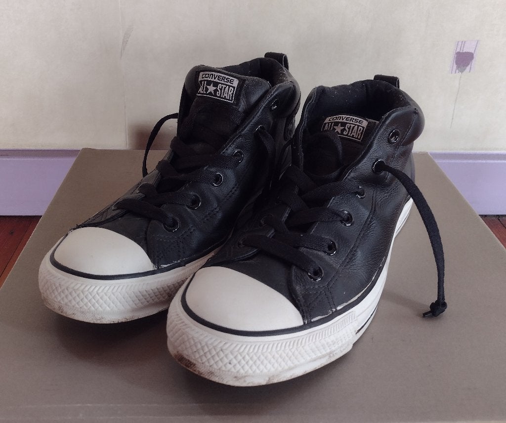 Converse Homme en cuir / 42, Kleding | Heren, Ophalen, Zwart, Sneakers, Converse All STAR OX